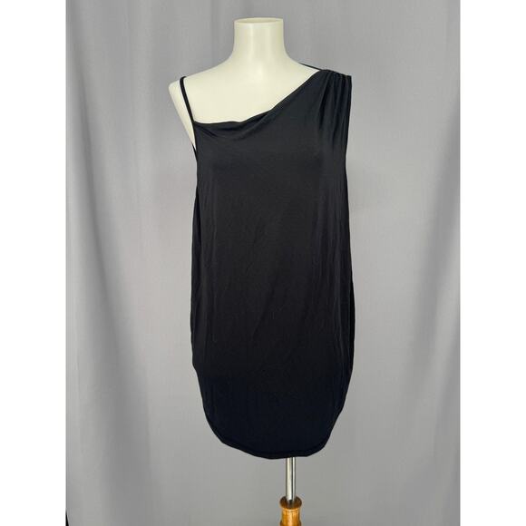 Lululemon Tank Top Womens 10 Black One Shoulder Twist Open Back Modal Silk - Picture 1 of 7